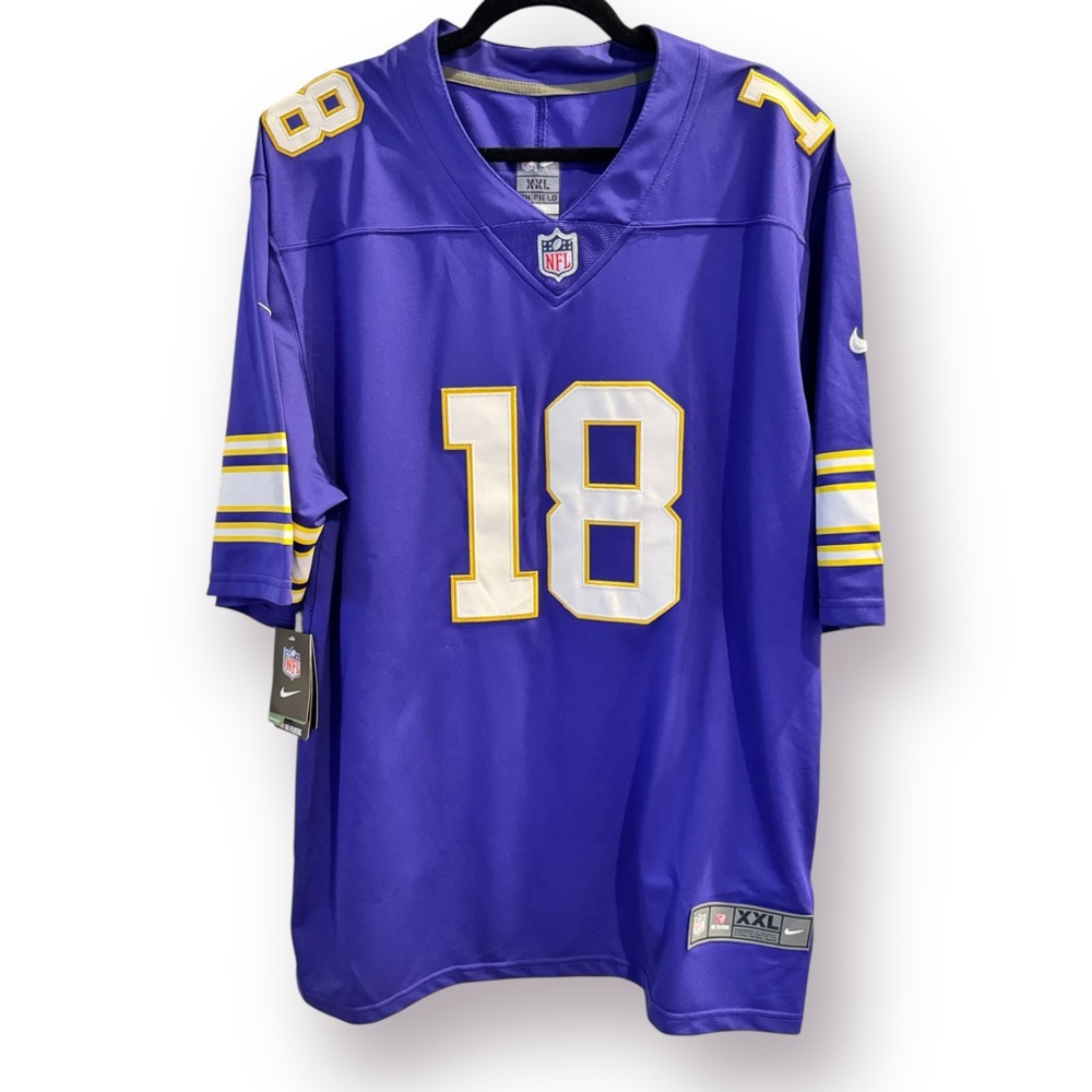 NWT NFL Players Size XXL Justin Jefferson 18 Football Alternate Game Jersey - Picture 2 of 12